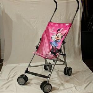 I am selling a medium sized stroller Disney is the brand and it is pink.